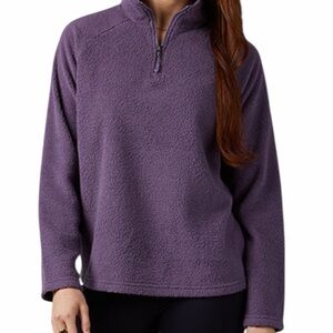 32 DEGREES Purple Shorthair Sherpa 1/4 Zip Top